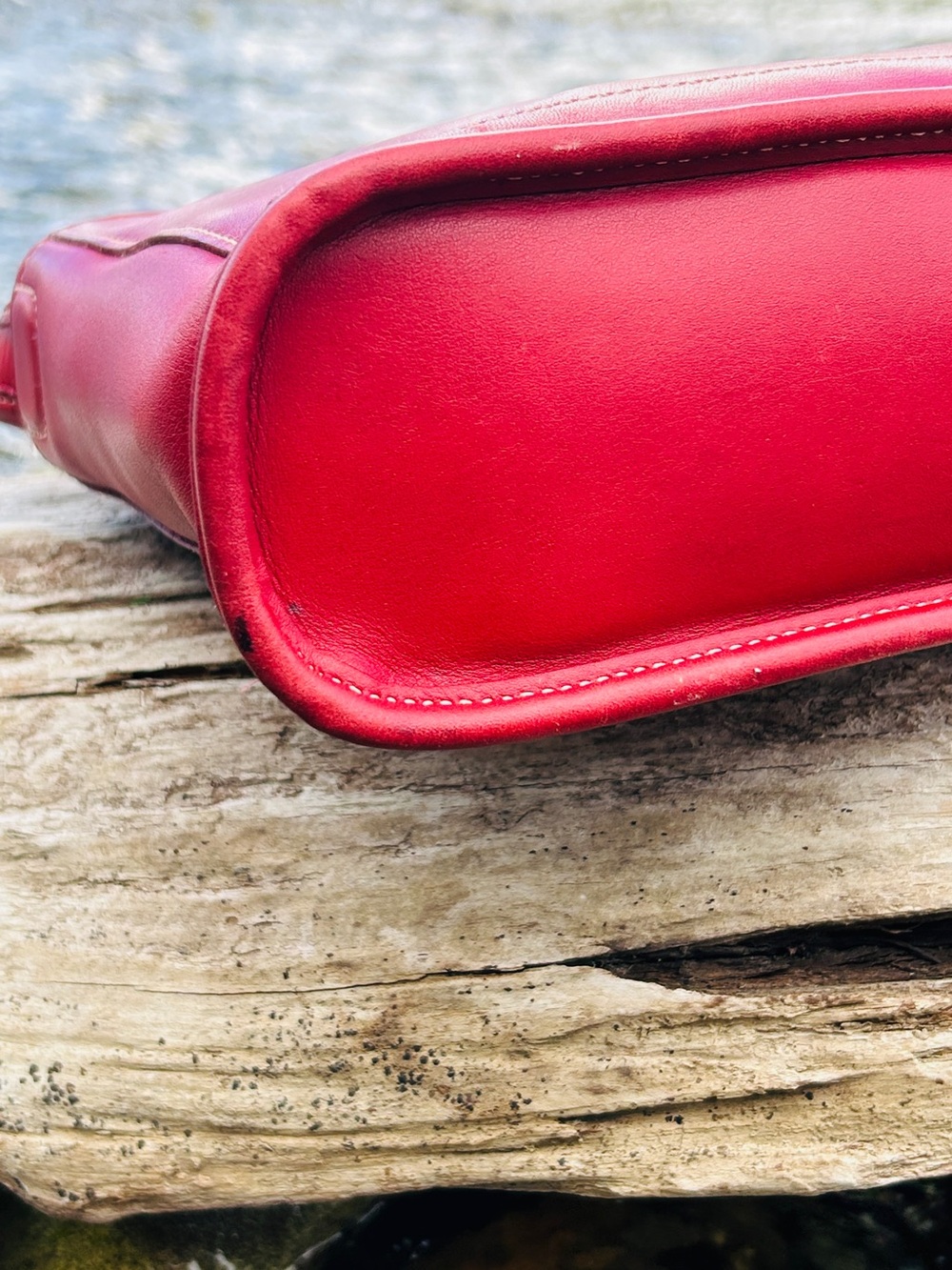 Vintage Coach 9309 Red Bleecker Top Zip Shoulder Bag Made in the USA 🇺🇸 - Picture 8 of 13